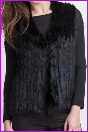 Knitted Rabbit Fur Gilet DO1426