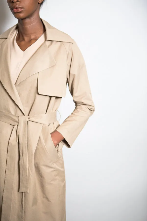 Washed Twill Trench Coat